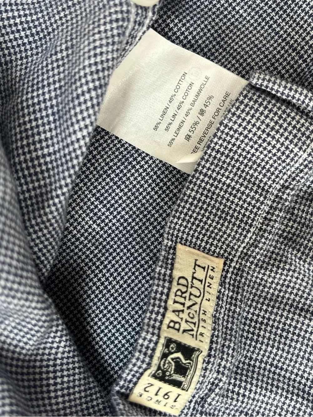 J. Crew Baird McNutt Irish Linen Men's Button Down Shirt Size Large Coastal